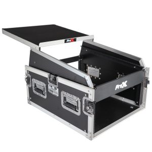 13U Top Mixer-DJ 6U Rack Combo Flight Case W-Laptop Shelf - Image 10