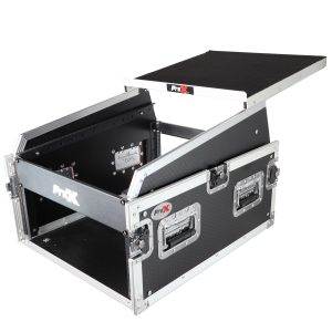 13U Top Mixer-DJ 6U Rack Combo Flight Case W-Laptop Shelf - Image 11