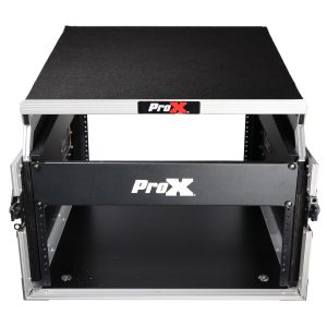 13U Top Mixer-DJ 6U Rack Combo Flight Case W-Laptop Shelf - Image 12