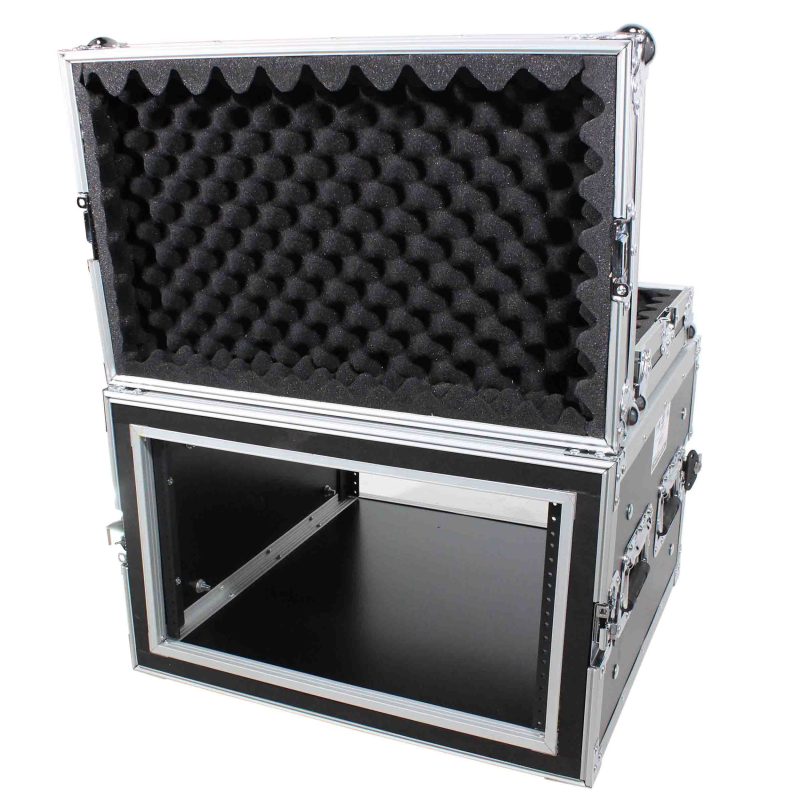 6 Space 6U 20 Inch Depth Shockproof Amp Rack ATA Shock Mount Flight Case w recessed handles