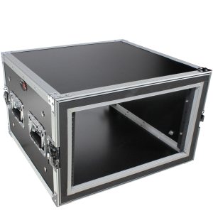 6 Space 6U 20 Inch Depth Shockproof Amp Rack ATA Shock Mount Flight Case w recessed handles - Image 3