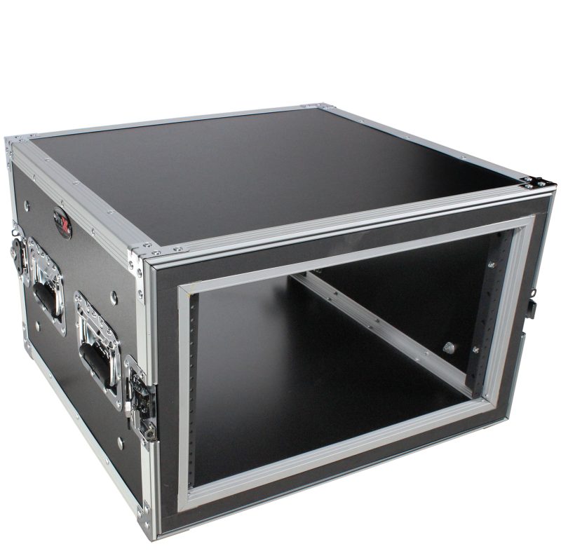 6 Space 6U 20 Inch Depth Shockproof Amp Rack ATA Shock Mount Flight Case w recessed handles - Image 3