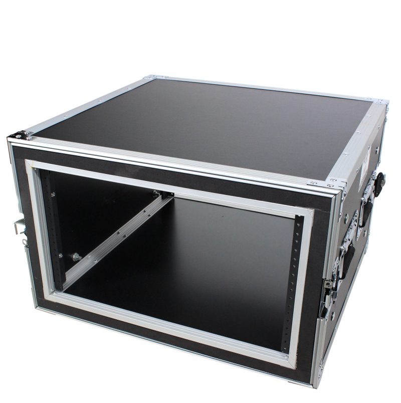 6 Space 6U 20 Inch Depth Shockproof Amp Rack ATA Shock Mount Flight Case w recessed handles - Image 2