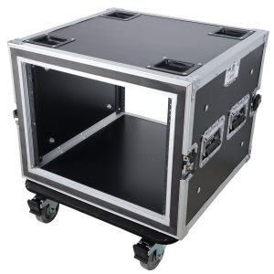 8U Space Shockproof Amp Rack ATA Flight Case 20 In Depth - Image 3