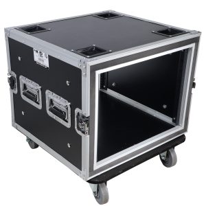 8U Space Shockproof Amp Rack ATA Flight Case 20 In Depth - Image 4
