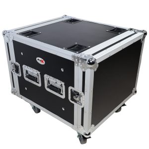 8U Space Shockproof Amp Rack ATA Flight Case 20 In Depth - Image 5