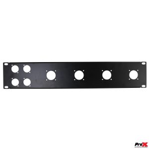 2U-4 XLR D +4 NL4 or NAC3 Unloaded Rack Panel