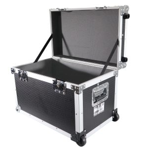Rolling Utility 100 LP Vinyl Records Case W/ Retractable Handle and Low-Profile Recessed Wheels 17" x 24.5" x 15" - Image 3