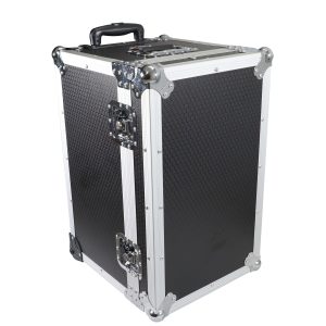 Rolling Utility 100 LP Vinyl Records Case W/ Retractable Handle and Low-Profile Recessed Wheels 17" x 24.5" x 15" - Image 6