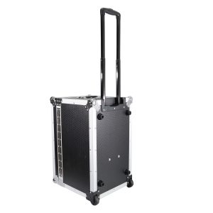 Rolling Utility 100 LP Vinyl Records Case W/ Retractable Handle and Low-Profile Recessed Wheels 17" x 24.5" x 15" - Image 8
