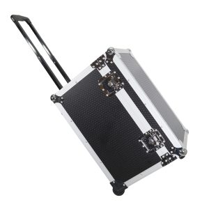Rolling Utility 100 LP Vinyl Records Case W/ Retractable Handle and Low-Profile Recessed Wheels 17" x 24.5" x 15" - Image 10