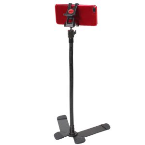 Mobi Buddy Hands Free Mobile Device Clip Kit DJ Cellphone holder Selfie Stick Table Stand Tripod Clamp and Case - Image 11