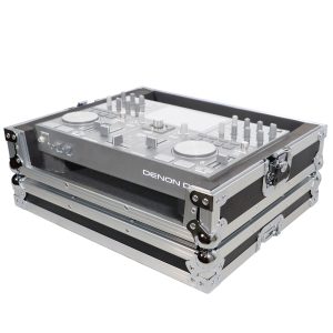 ATA Style Flight Travel Case for Denon DJ Prime Go Digital Controller - Silver On Black - Image 2