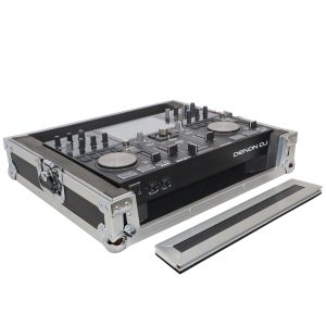ATA Style Flight Travel Case for Denon DJ Prime Go Digital Controller - Silver On Black - Image 3