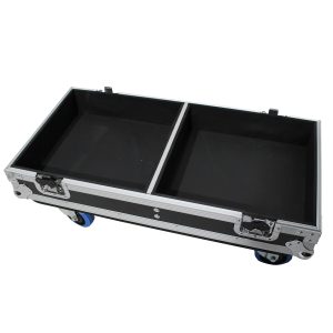 Flight Case for Two RCF ST 15-SMA Stage Monitors W-4 Inch Casters - Image 2