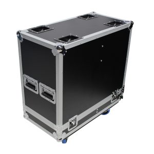 Flight Case for Two RCF ST 15-SMA Stage Monitors W-4 Inch Casters - Image 5