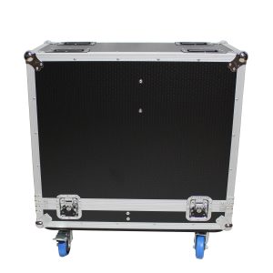 Flight Case for Two RCF ST 15-SMA Stage Monitors W-4 Inch Casters - Image 6