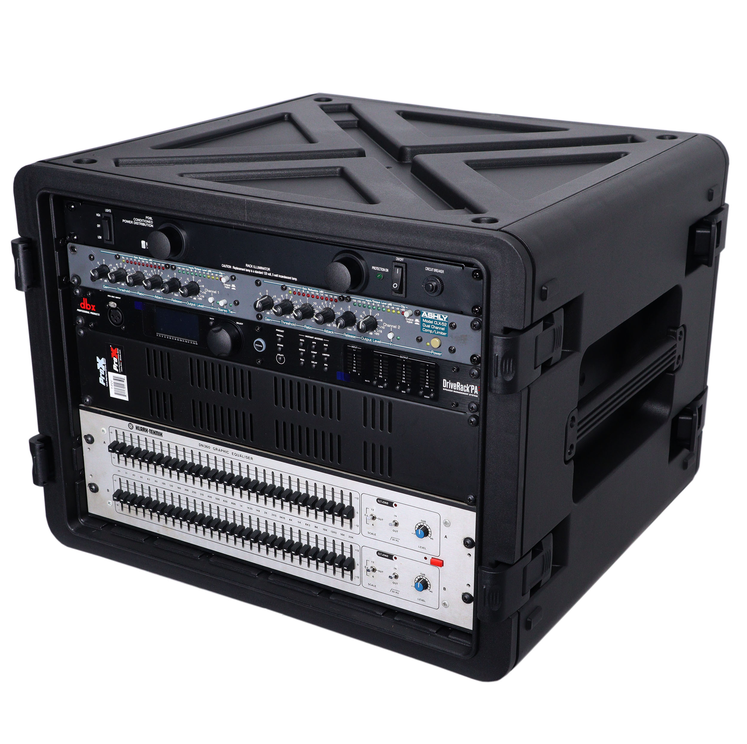 UltronX Watertight 8U Rack Space Molded Plastic Case - 18 Depth Front Rail  to Rail - GTR Direct