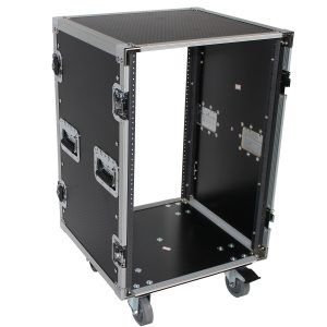 16U Space Amp Rack Mount ATA Flight Case 18 Inch Depth W-Casters | Shipped Disassembled - Image 2