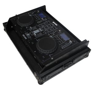 Flight Case for Gemini CDM-4000 19" Mixer W-7U Slant Rack Mount W-Removable Front Panel | Black on Black - Image 8