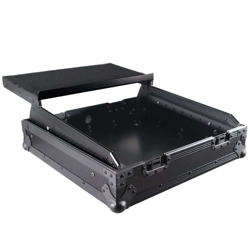 10U Top Mount 19" Slanted Black on Black Mixer Case - Image 14