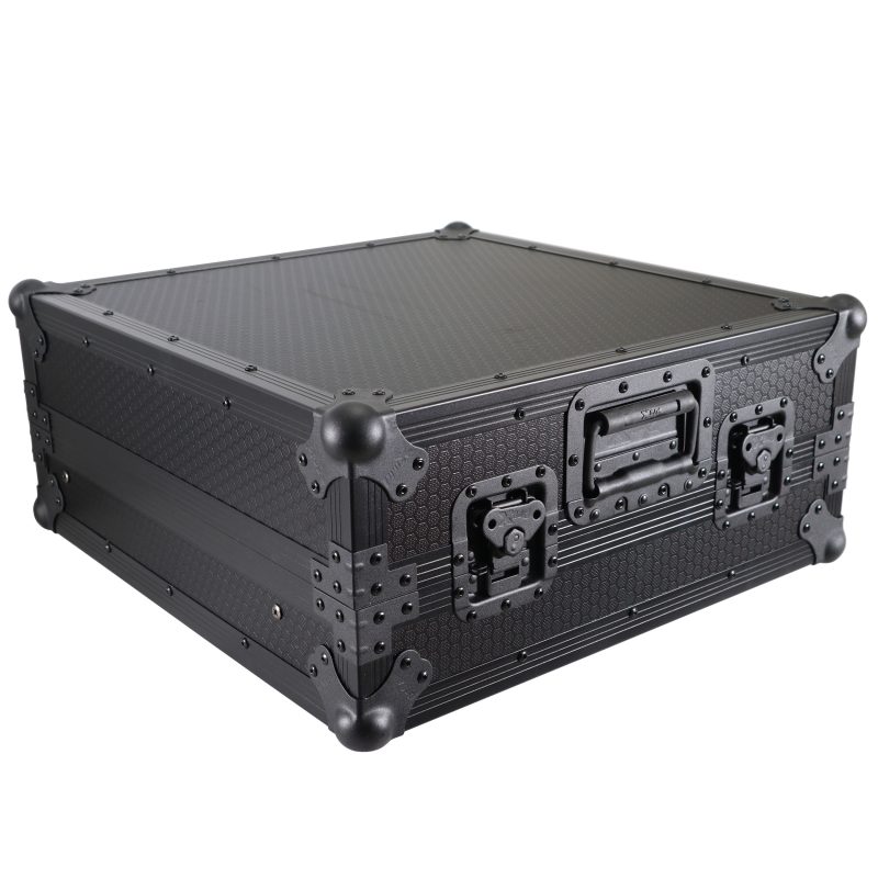 10U Top Mount 19" Slanted Black on Black Mixer Case - Image 17