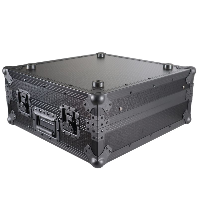 10U Top Mount 19" Slanted Black on Black Mixer Case - Image 19