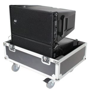 Universal Line Array Speaker Flight Case W-Wheels for 2 Speakers Interior 28x26x20 inch holds RCF HDL 10-A JBL VRX932 - Image 5