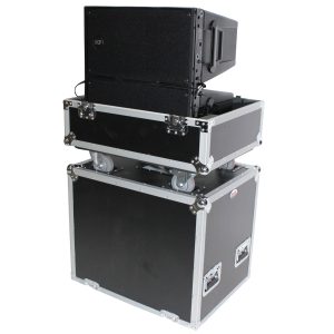 Universal Line Array Speaker Flight Case W-Wheels for 2 Speakers Interior 28x26x20 inch holds RCF HDL 10-A JBL VRX932 - Image 9