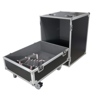 Universal Flight Case Dual Line Array Speakers or Single Subwoofer with Caster Wheels