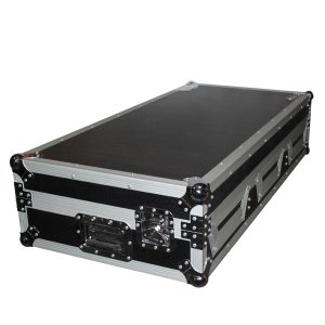 Universal DJ Coffin Case for 10" Mixer & 2 (8.5-9.5") CD Players W/Laptop Shelf & Wheels - Image 4