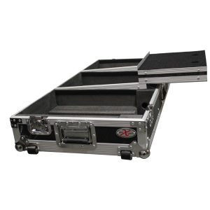 Universal DJ Coffin Case for 10" Mixer & 2 (8.5-9.5") CD Players W/Laptop Shelf & Wheels - Image 2