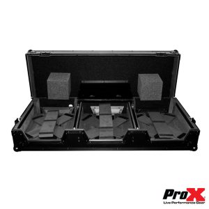 ProX DJ Coffin Case for Pioneer Mixer DJM900 and 2X CDJ2000NXS2 W/Wheels & Laptop Shelf (Black on Black) - Image 3