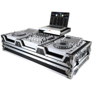 Flight Case DJ Coffin for Pioneer Mixer DJM-900NXS2 and 2 CDJ-3000 W-Wheels and Laptop Shelf - Image 10