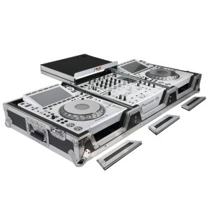 Flight Case DJ Coffin for Pioneer Mixer DJM-900NXS2 and 2 CDJ-3000 W-Wheels and Laptop Shelf - Image 11