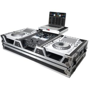 Flight Case DJ Coffin for Pioneer Mixer DJM-900NXS2 and 2 CDJ-3000 W-Wheels and Laptop Shelf - Image 2