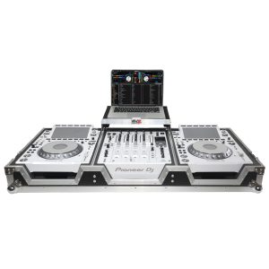 Flight Case DJ Coffin for Pioneer Mixer DJM-900NXS2 and 2 CDJ-3000 W-Wheels and Laptop Shelf - Image 12