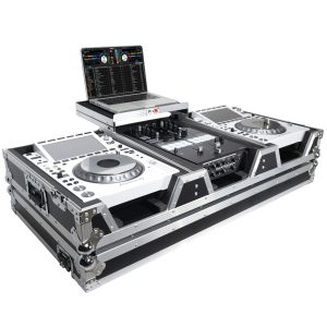 Flight Case DJ Coffin for Pioneer Mixer DJM-900NXS2 and 2 CDJ-3000 W-Wheels and Laptop Shelf - Image 3