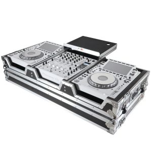Flight Case DJ Coffin for Pioneer Mixer DJM-900NXS2 and 2 CDJ-3000 W-Wheels and Laptop Shelf - Image 13