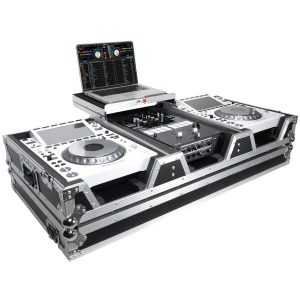 Flight Case DJ Coffin for Pioneer Mixer DJM-900NXS2 and 2 CDJ-3000 W-Wheels and Laptop Shelf - Image 5