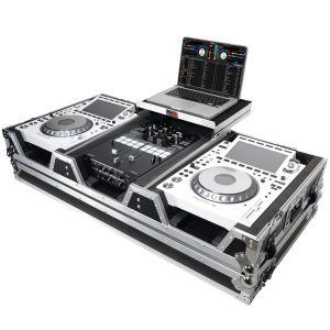Flight Case DJ Coffin for Pioneer Mixer DJM-900NXS2 and 2 CDJ-3000 W-Wheels and Laptop Shelf - Image 6
