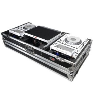 Flight Case DJ Coffin for Pioneer Mixer DJM-900NXS2 and 2 CDJ-3000 W-Wheels and Laptop Shelf - Image 7