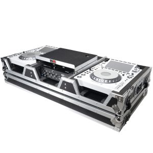 Flight Case DJ Coffin for Pioneer Mixer DJM-900NXS2 and 2 CDJ-3000 W-Wheels and Laptop Shelf - Image 8