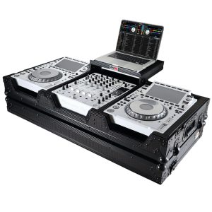 DJ Coffin Case for Pioneer 2X CDJ-3000 CD and DJM-900NXS2 Mixer W/Wheels & Laptop Shelf (Black on Black) - Image 9