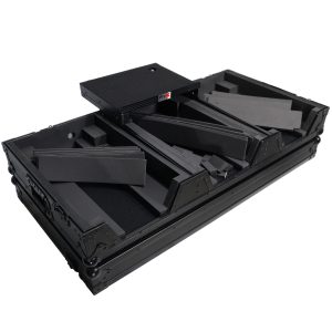 DJ Coffin Case for Pioneer 2X CDJ-3000 CD and DJM-900NXS2 Mixer W/Wheels & Laptop Shelf (Black on Black) - Image 19