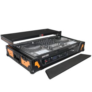 ProX ATA Flight Case for Pioneer DDJ-1000 FLX6 SX3 DJ Controller with Laptop Shelf 1U Rack Space and Wheels - Orange Black - Image 5