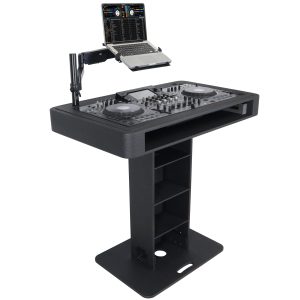 DJ Control Tower DJ Podium Stand with Travel Cases for Pioneer DDJ-REV7 XDJ-XZ DDJ-1000 and RANE One Black Finish - Image 7