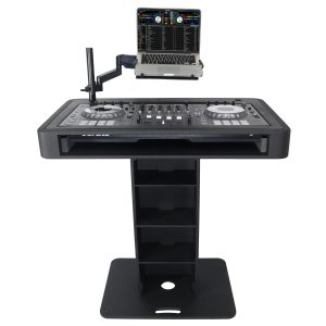 DJ Control Tower DJ Podium Stand with Travel Cases for Pioneer DDJ-REV7 XDJ-XZ DDJ-1000 and RANE One Black Finish - Image 13