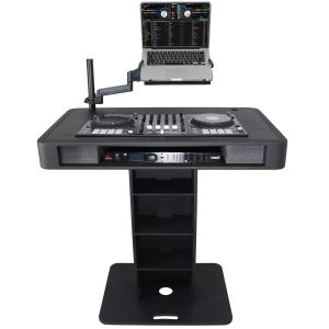 DJ Control Tower DJ Podium Stand with Travel Cases for Pioneer DDJ-REV7 XDJ-XZ DDJ-1000 and RANE One Black Finish - Image 15