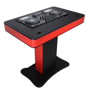 DJ Control Tower DJ Podium Stand with Travel Cases for Pioneer DDJ-REV7 XDJ-XZ DDJ-1000 and RANE One Red Black Finish - Image 7